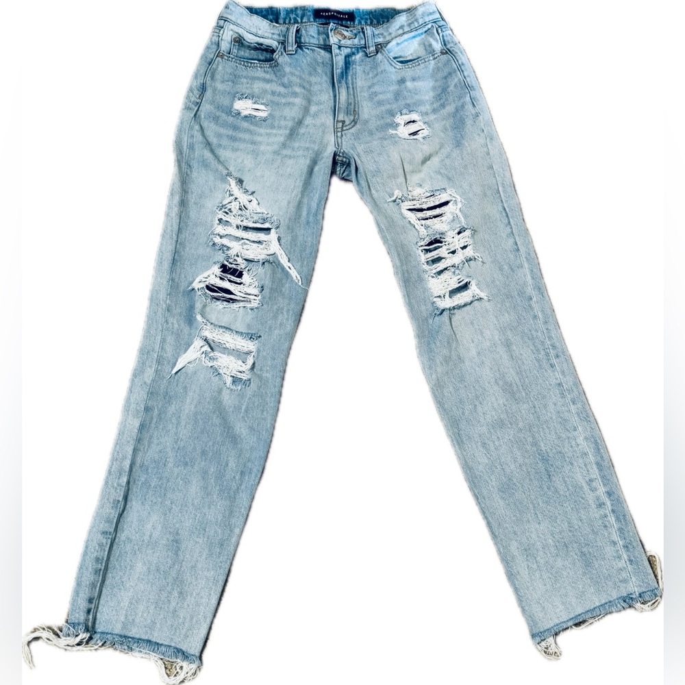 Aeropostale Mom Jeans distressed women's size 2